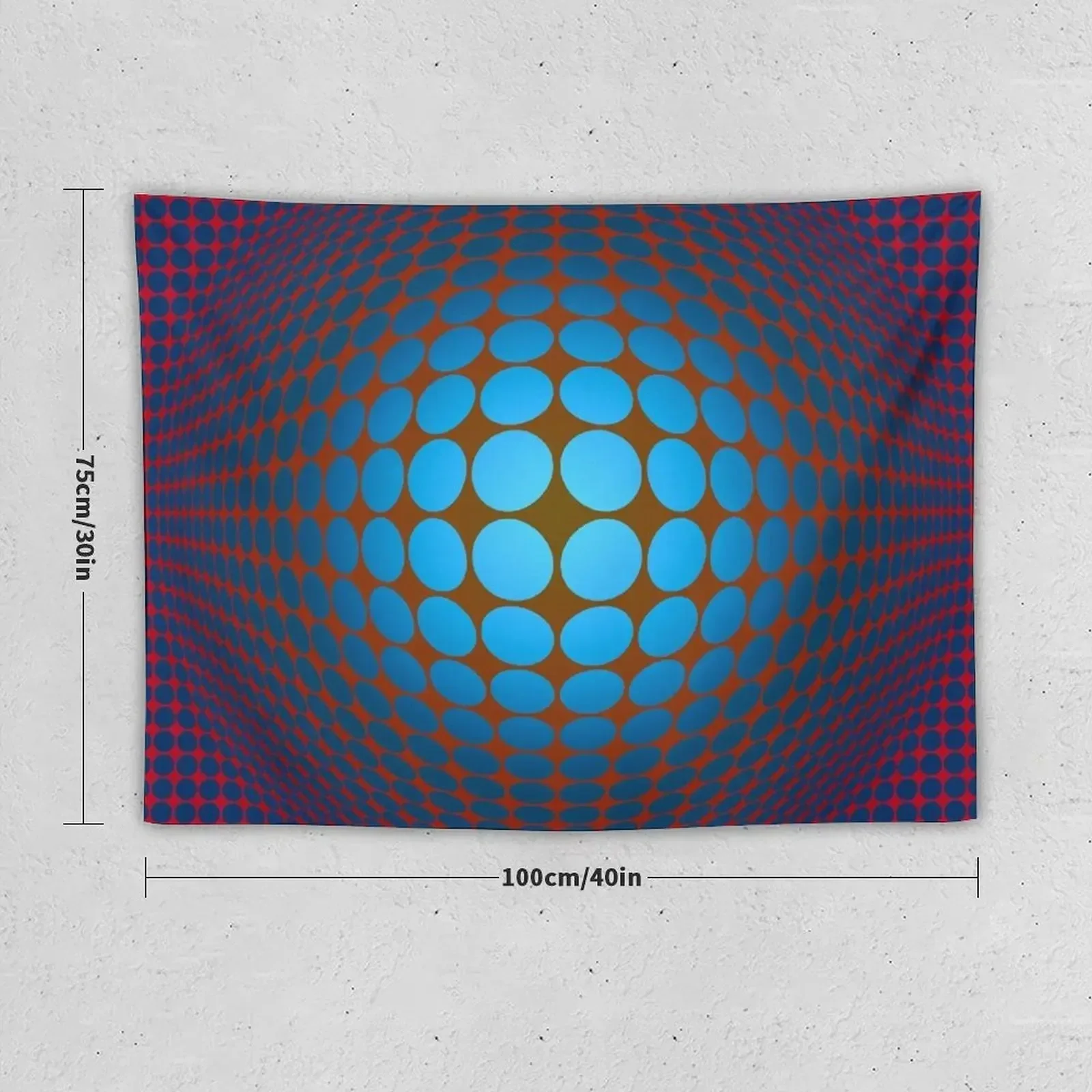 Victor Vasarely Homage Tapestry On The Wall Decoration Pictures Room Wall Wallpaper Bedroom Tapestry