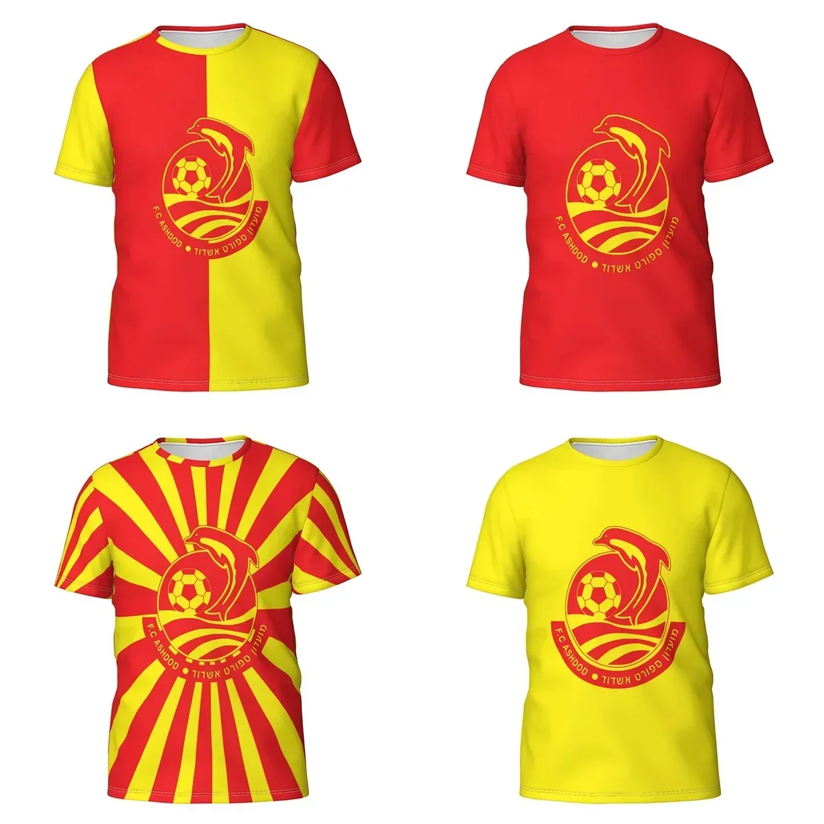 

Ashdod FC Мужская спортивная хлопковая классическая футболка с короткими рукавами и круглым вырезом Футболка