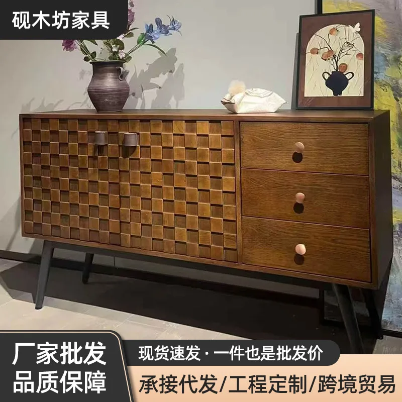 

Retro side cabinet, chestcabinet, antique solid woodcabinet, Japanese sidecabinet, antique coffeecabinet, locker.
