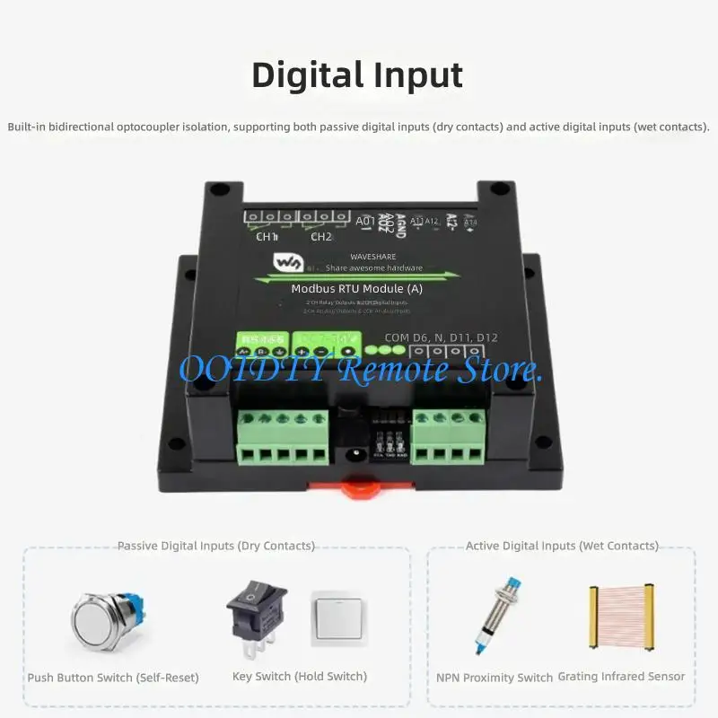 Mixed Control Automation Module with Communication Link, Collection Design, Wide Power Input and Visible Lights for Panel