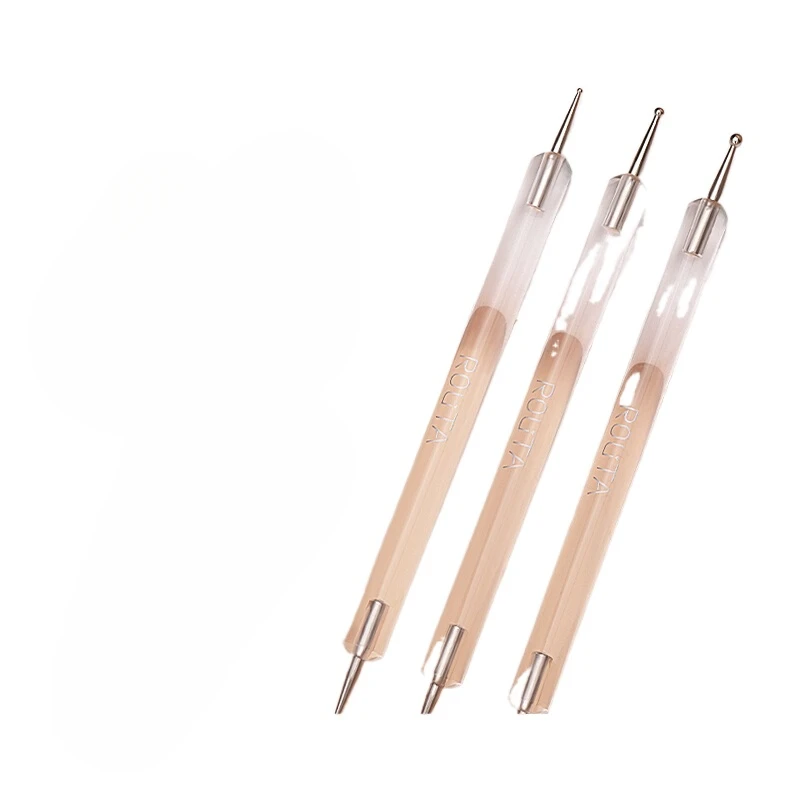 

*Nail art Double head bead point drill pen Nail point flower hook edge Nail salon tools