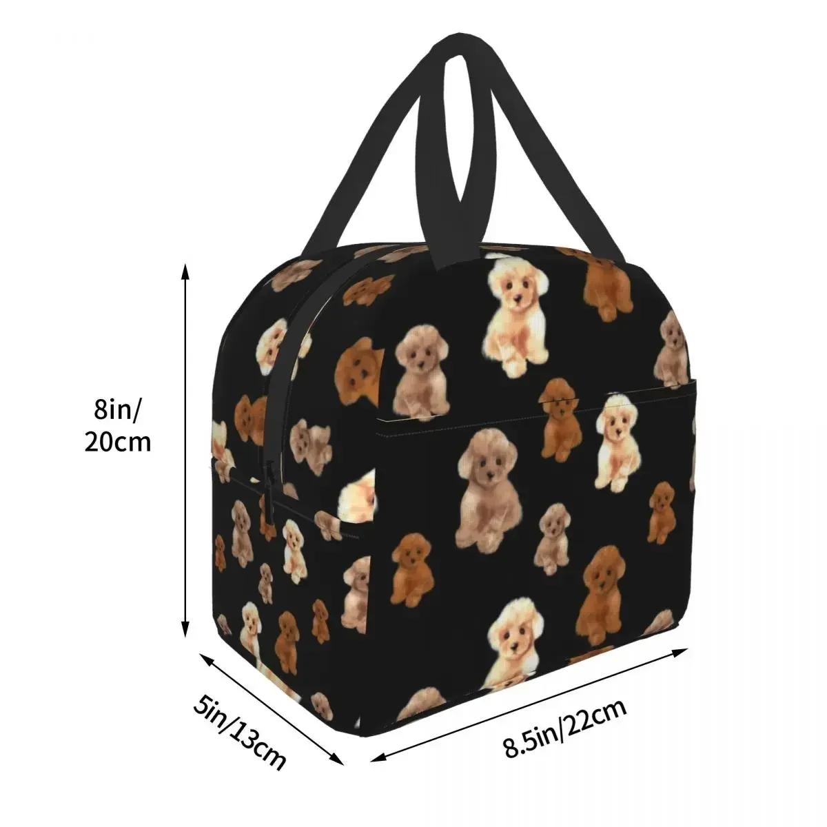 Teacup Poodle Dog Portable Lunch Box for Women Multifunction Pet Lover Thermal Cooler Food Insulated Lunch Bag Office Work