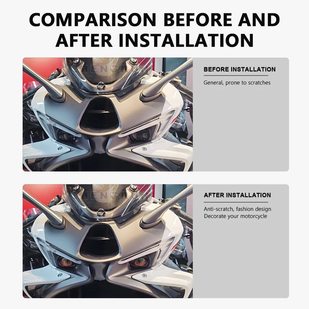 Cool Headlight Stickers Waterproof Motorcycle Accessories For Voge RR500S RR 500 S 2025 Motorbike Protective Headlamp Decals