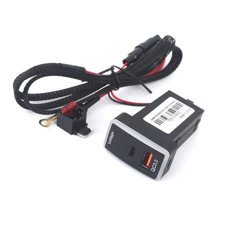 مقبس شاحن السيارة QC3.0 شحن سريع USB شحن منفذ محول الطاقة الهاتف لهوندا أكورد 2003-2007 ل Acura TL 2004-2006 #2