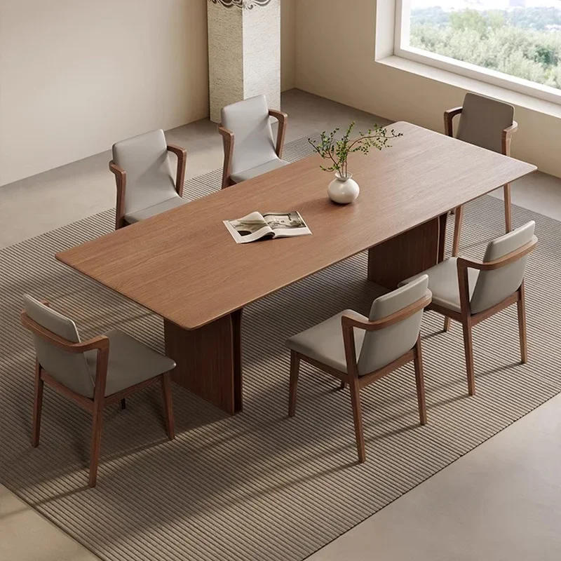 Hh2cc  Household dining table Desk Solid wood rectangular dining table   black walnut dining table