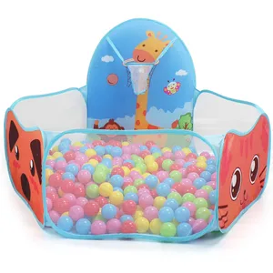 Tenda de piscina dobrável portátil com cesta para crianças, Play Tent, Pit, ao ar livre, interior, esportes, brinquedo educativo, presentes de férias 8 principais vendas barraca piscina de bolinha - №3