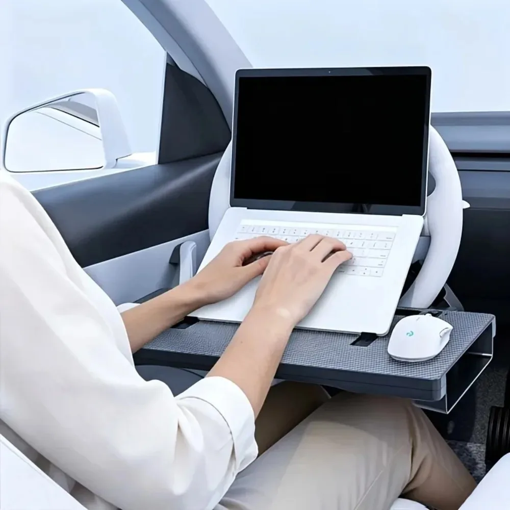 1pc Steering Wheel Desk Tray with Cup Holder Multifunctional Sturdy Car Table for Tablet Laptop Stand Work Dining Travel Trip