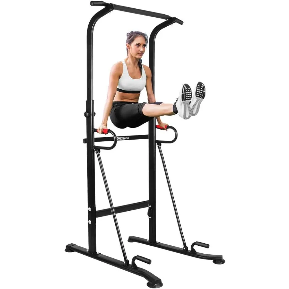 Multi-Function Power Tower,Adjustable Height Pull up Station Home Workout Bar Pull up Bar Push Up Home Fitness Workout Station