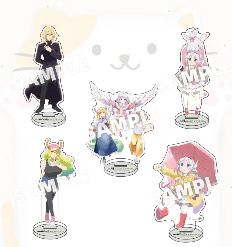 Miss Kobayashi's Dragon Maid Miss Kobayashis Dragon Maid Standee Anime Acrylic Figure Tohru Kanna Decor Desk Stand Keychains