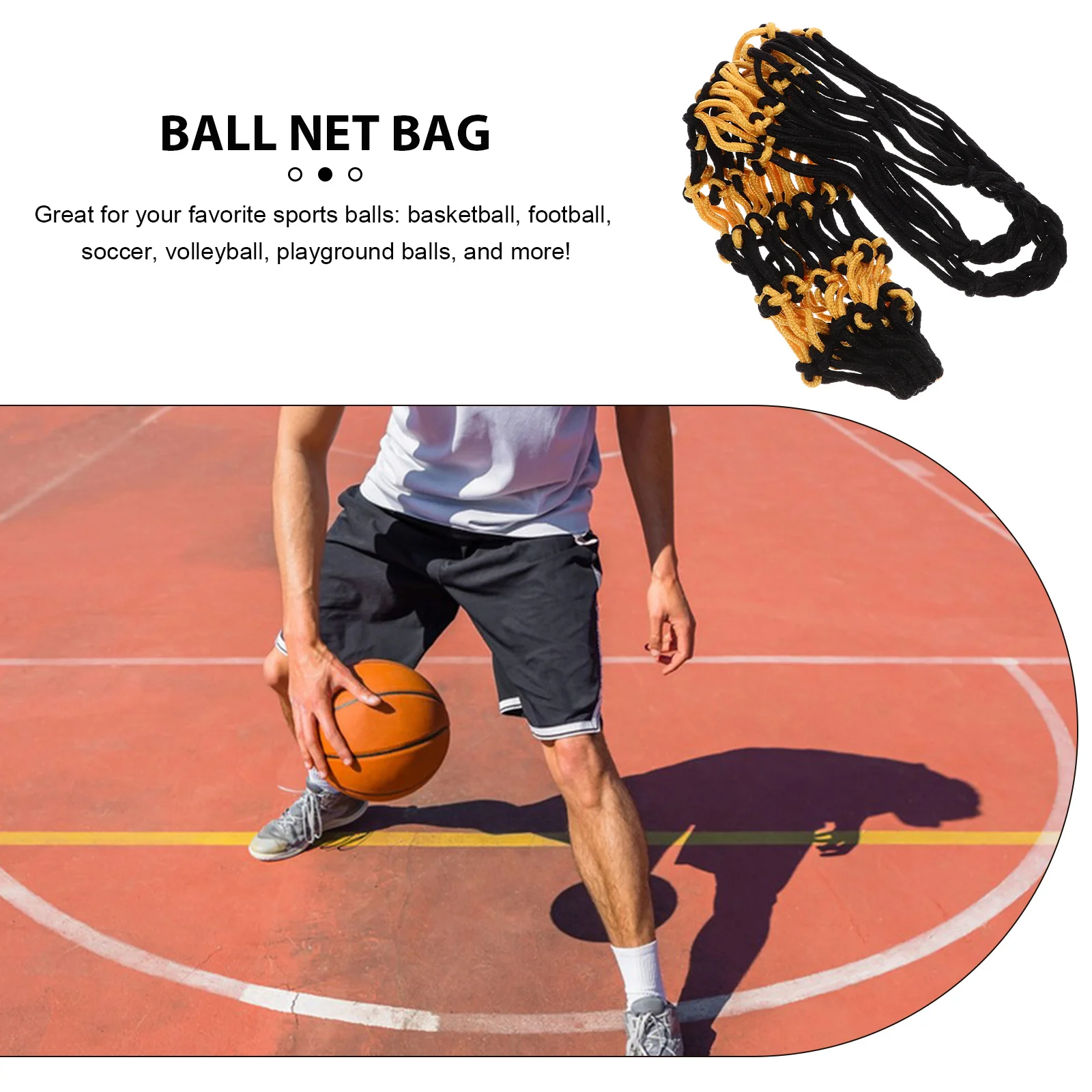 バスケットボールネットバッグポータブルスポーツボールオーガナイザー多機能メッシュ収納便利なボールキャリアポーチ屋外