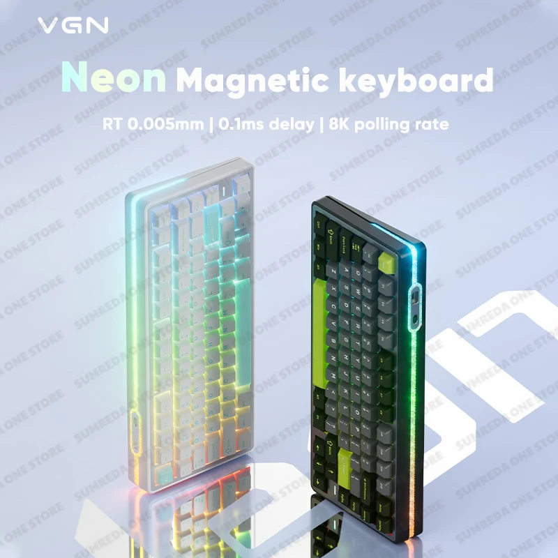 

VGN Neon 75HE Gaming Magnetic Mechanical Keyboard 75% Layout 0.1ms Rapid Trigge 0.005mm 8K Wired RGB Hotswap Gamer Keyboard
