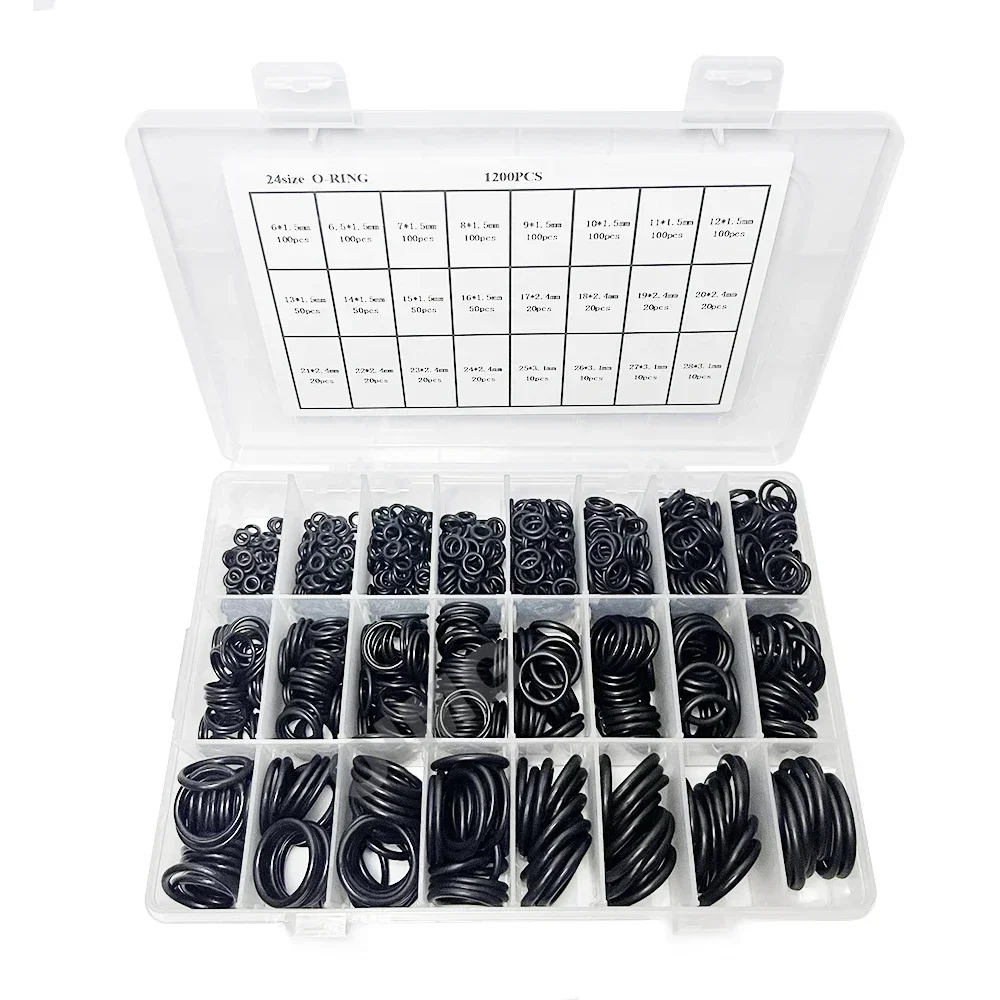 

1200/740PCS Nitrile Rubber O Ring Car Sealing Washer Gaskets Oil-resistant Air Conditioning oring Gasket Auto Accessorie