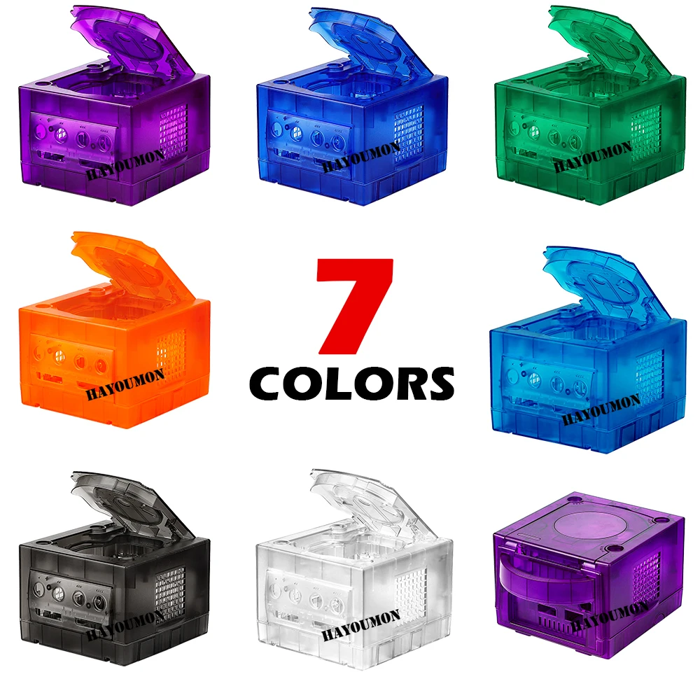 7 colores para Gamecube NGC carcasa de repuesto transparente para ...