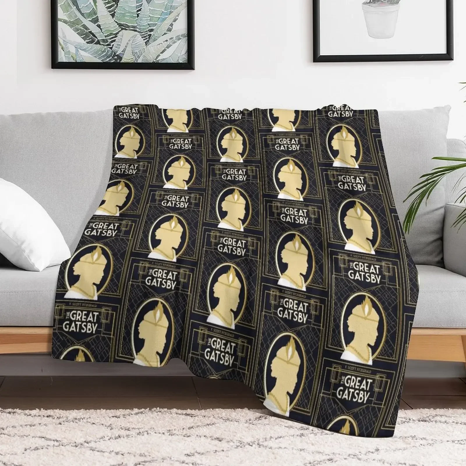 The Great Gatsby - Custom Book Cover Throw Blanket funny gift Blankets For Bed Luxury Blankets