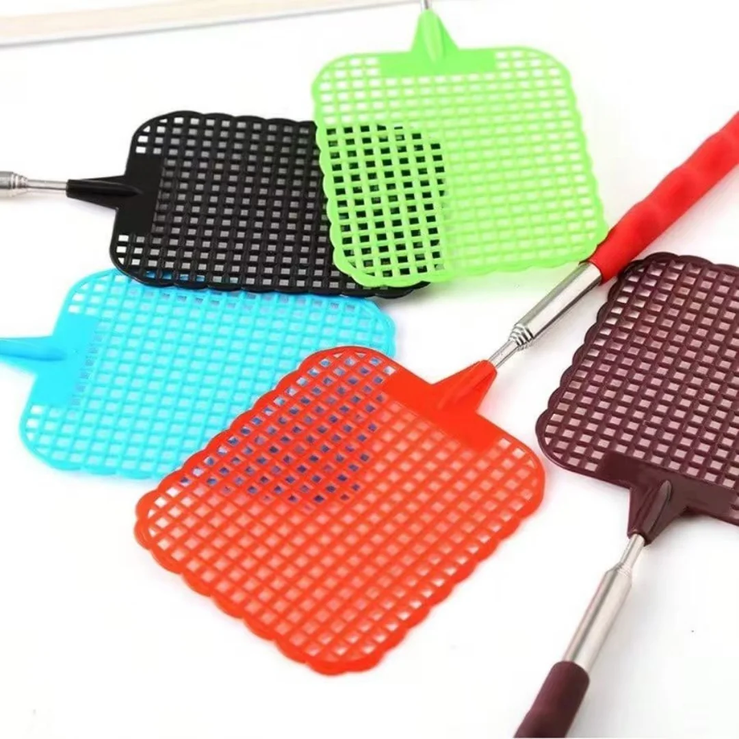 Retractable Fly Swatter Telescopic Plastic Mosquito Killer Extendable Insect Swatter for Home Outdoor