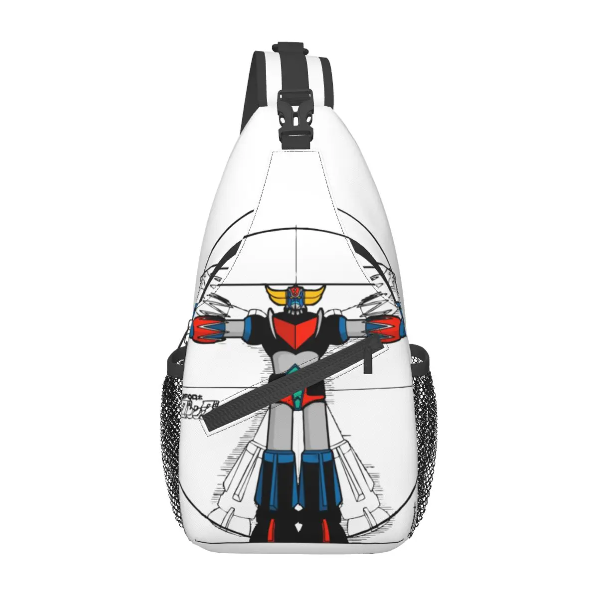 192 Vitru Grendizer Crossbody Sling Bags Men Women Chest Bag UFO Robot Goldrake Shoulder Backpack Daypack Hiking Outdoor Travel