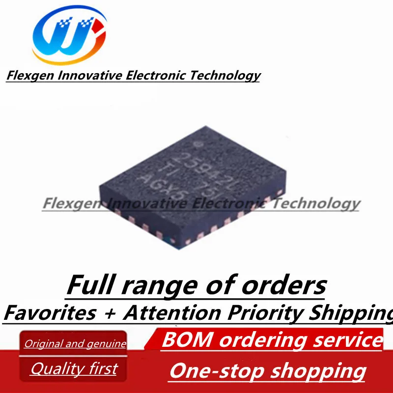 (5 pcs) TPS25942LRVCT Silk screen 25942L package WQFN-20 monitor reset IC chip