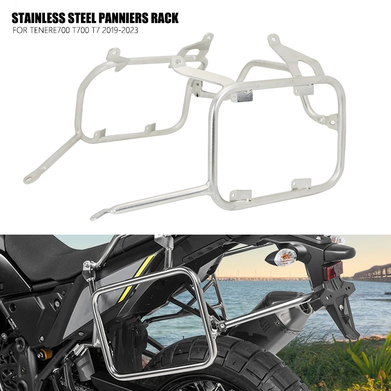 2023 Panniers Rack Frame Saddlebag Side Bracket Top Rear Case Box Rack For Yamaha Tenere 700 Tenere700 t700 t7 xtz 700 2019-2022