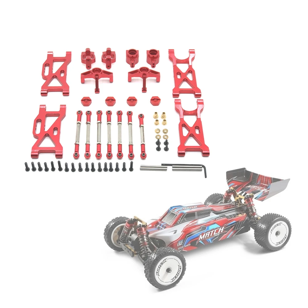 Kit de mise à niveau ABOU-Metal, tige de traction, tige de direction, support de tige de direction pour Wltoys 104001, pièces et accessoires pour voiture RC 1/10, vert.