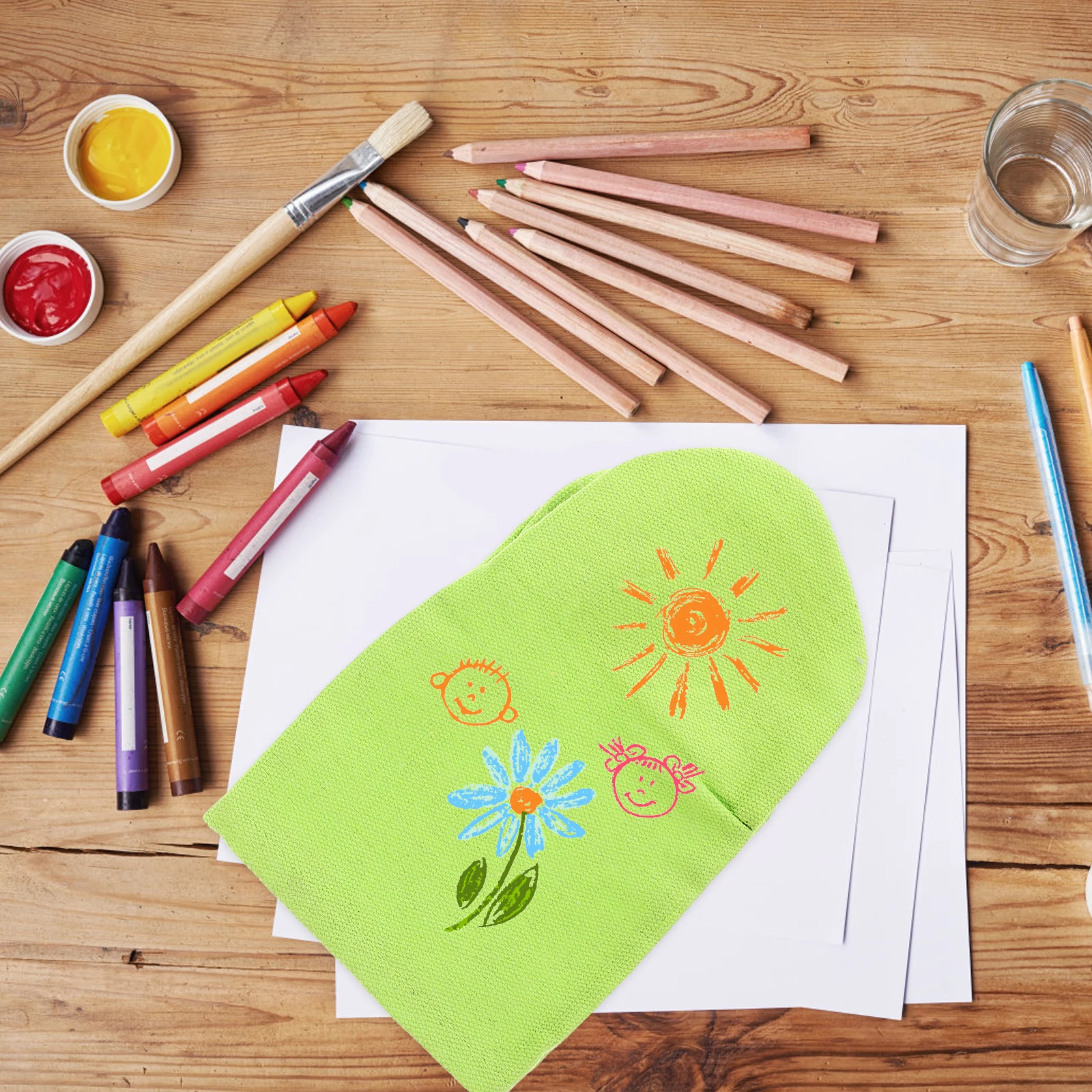 2 stks Open Mond Diy Canvas Handpop Voor Kinderen Onvoltooide Kleine Handpoppen Creatieve Verhaal Vertellen Slijtvast Licht Gewicht