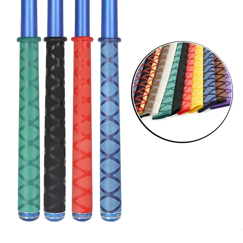 1/3/5Pcs Anti-slip Heat Shrink Tube DIY 1M 15/18/20/22/25/28/30/35/40/50mm Non Slip Waterproof Cover for Fishing Rod