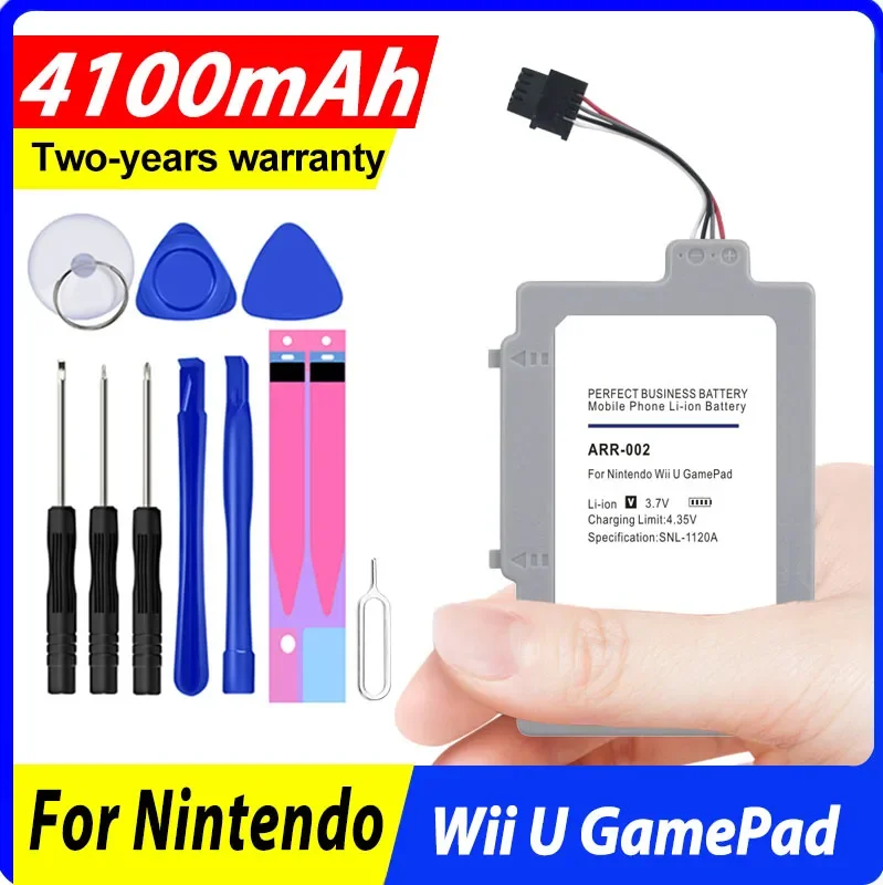 Capacity 4100mAh WUP-002 Battery Pack ARR-002 For Nintendo Wii U Gamepad Controller Joystick Free Screwdriver