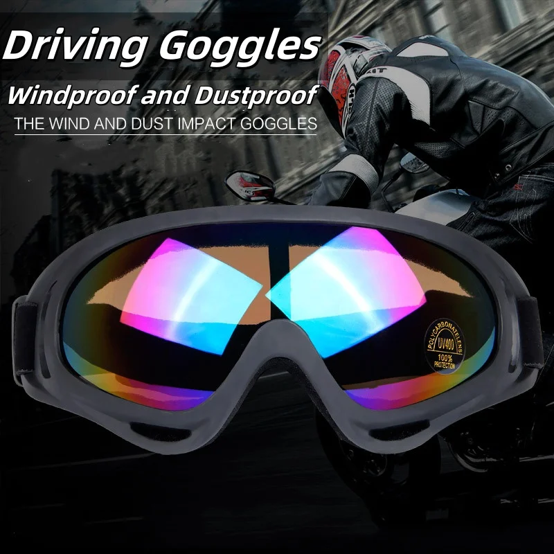 Skiing Goggles Winter Windproof Skiing Glasses Outdoor Sport Driving Eyewear Glasses Ski Dustproof Cycling Lens Frame Sunglasses