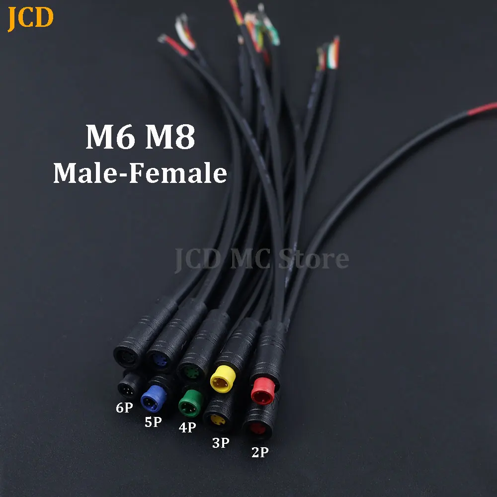 1Pair M6 M8 2 3 4 5 6Pin Julet Electric Bike Butt Plug Connector Waterproof Scooter Brake Male Female Cable Pluger Signal Sensor