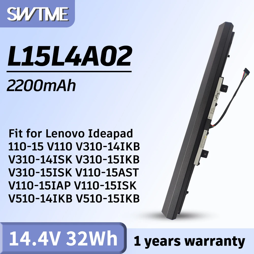 

L15L4A02 L15S4E02 Laptop Battery for Lenovo IdeaPad V110 V110-15ISK V110-15IAP V310-14ISK V310-15ISK V510-14IKB V510-15IKB