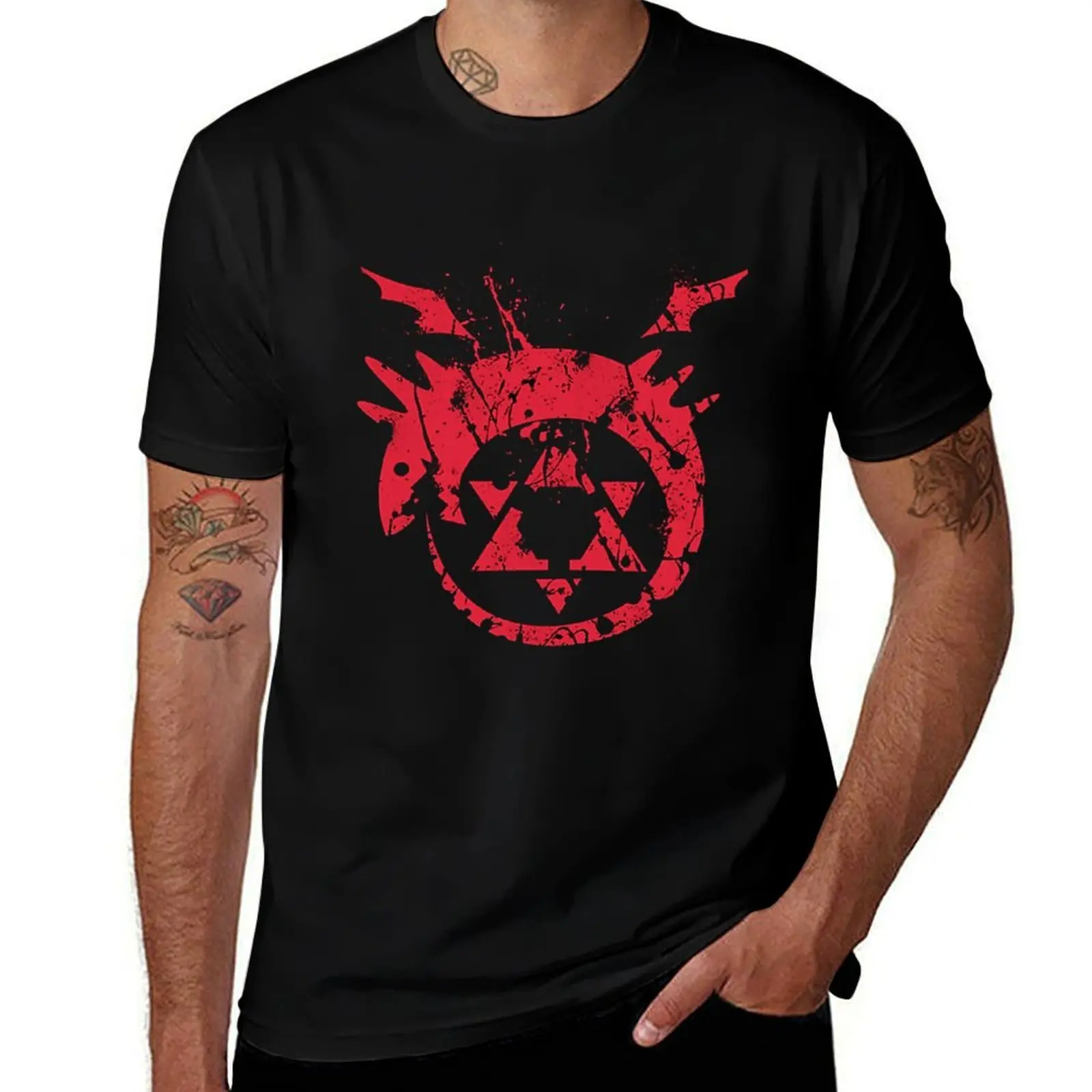 Homunculus Anime Logo T-Shirt Daily Wear Plain Short Sleeve Shirt T-Shirt