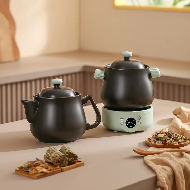 1.8L Smart Chinese Medicine Pot Split Ceramic Health Pot Multifunctional Electric Stew Pot for Soup&Porridge with Auto Keep Warm