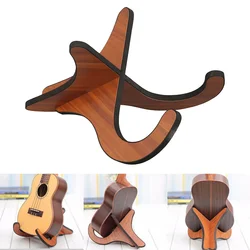 1set Portable Wood Guitar Stand Wooden X-Frame Style Ukelele Stand Holder Folding Portable Musical Instrument Holder