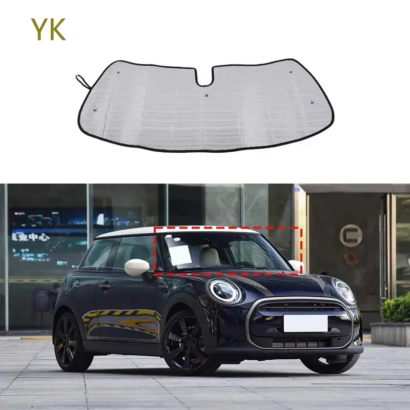 

For MINI COOPER 2019-2023 Aluminum Foil Silver Car Visor Sunscreen Window Sun Shade Blocks Parasol Interior Accessories