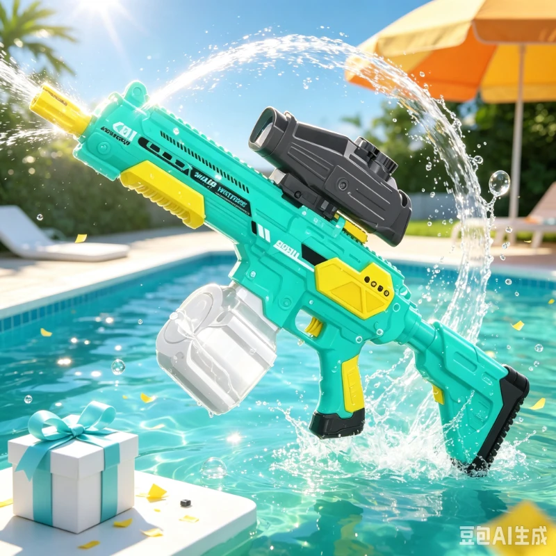 Summer Outdoor Splash Toy Manual‑Auto Switchable Electric Water Blaster High‑Velocity Large Tank For Kid Pool Gathering