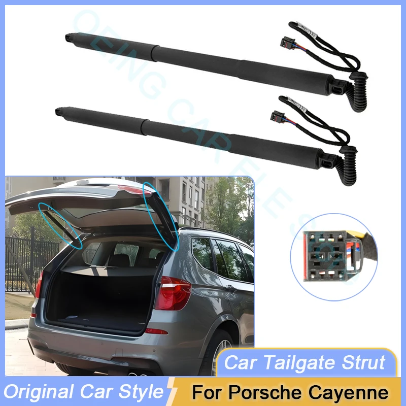 For Porsche Cayenne 2018~2024 Car Electric Tailgate Lift Prop Support Vehicle Power Rear Door Liftgate Strut Automotive Parts