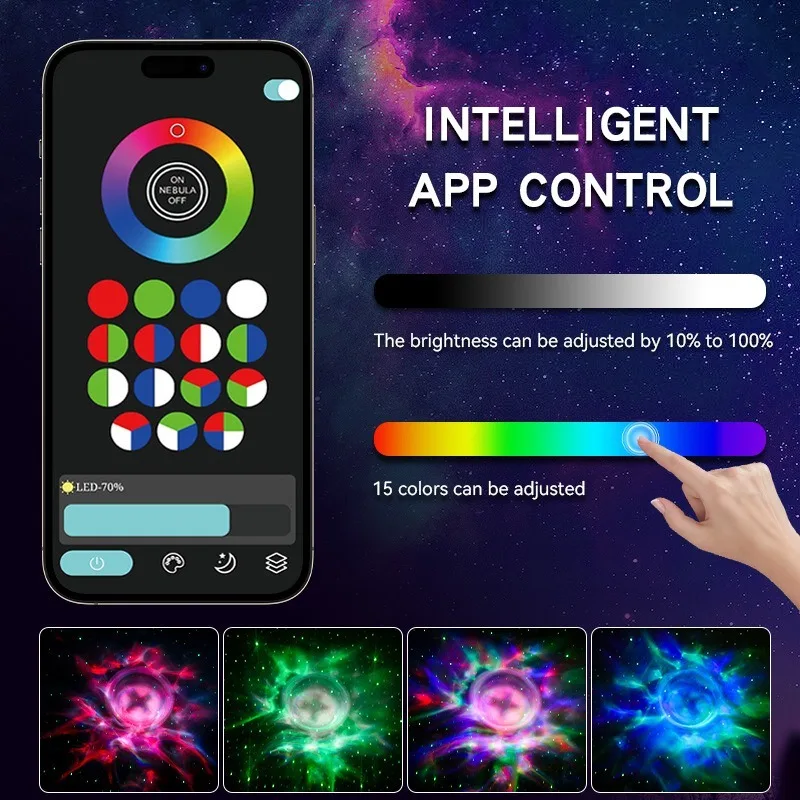 Galaxy Starry Sky Projection Light with Remote Control USB Plug in Astronaut Atmosphere Light Living Room Bedroom Night Light