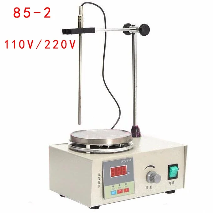 

New Lab Magnetic Stirrer with Heating Control Plate Digital Display 85-2 Hotplate Mixer 220V/110V