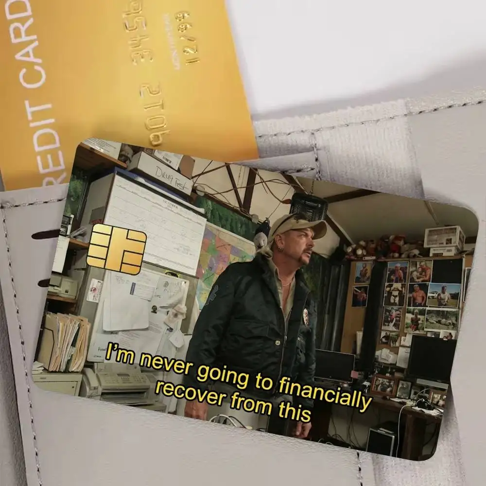 I M Never Going To Financially Recover Film Skin Cover Credit Card Stickers 4PCS Debit Front Decoration Bank Bus Pass Waterproof