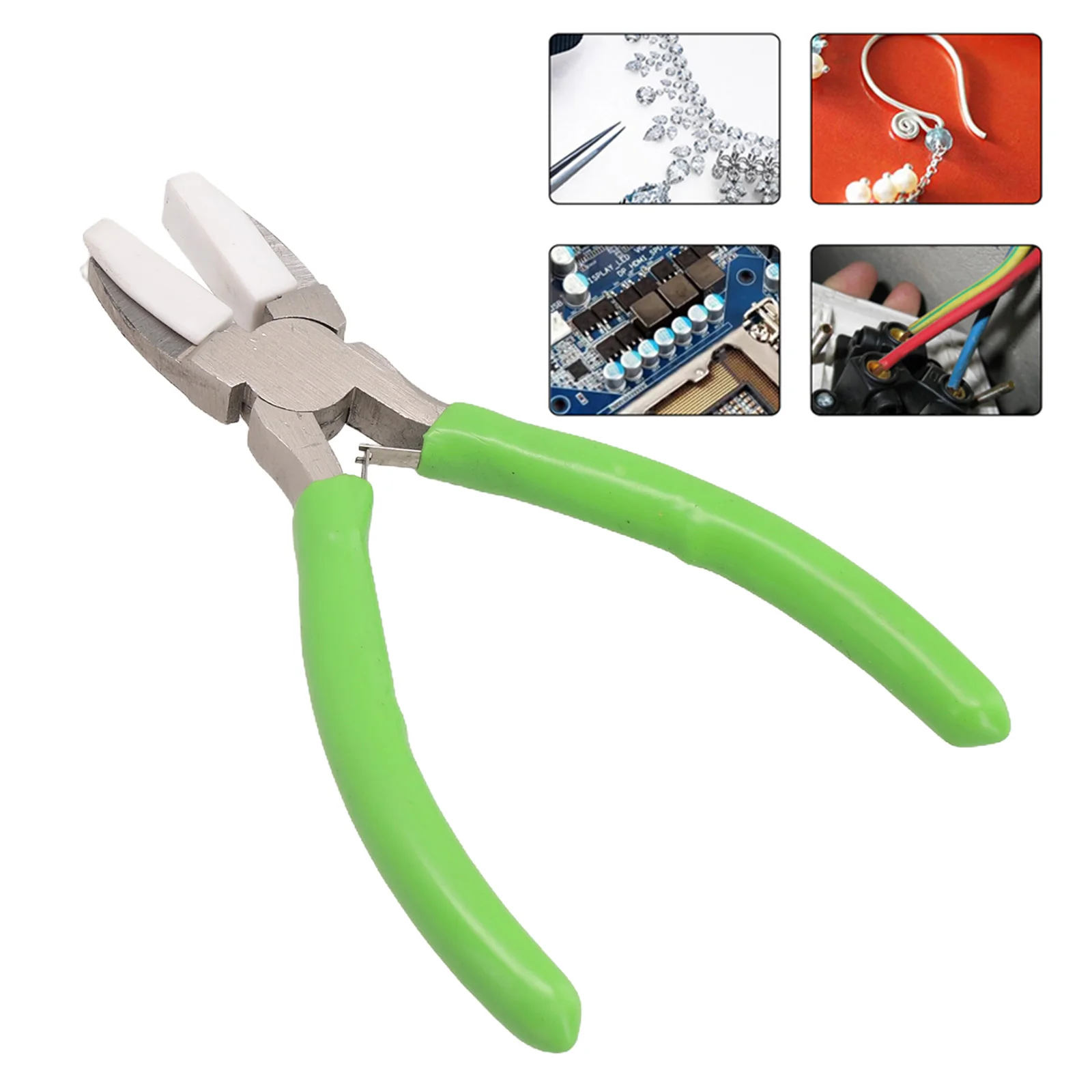 1pc 6-inch Nylon Pliers Flat Plastic Nose Pliers Jewelry Making And Repair Pliers 14*7*1cm Hand Tools Accessories