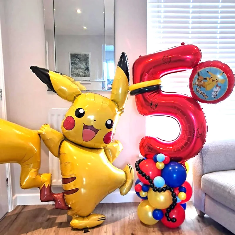 Pokémon Themen-Party Ballon-Set Pikachu Aluminiumfolien-Ballons für Geburtstag Babyparty Dekoration