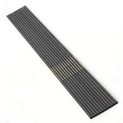 12/24pcs ID 6.2mm Pure Carbon Arrow Shaft 31in Spine 300 400 500 600 700 800 DIY Archery Shooting Accessories