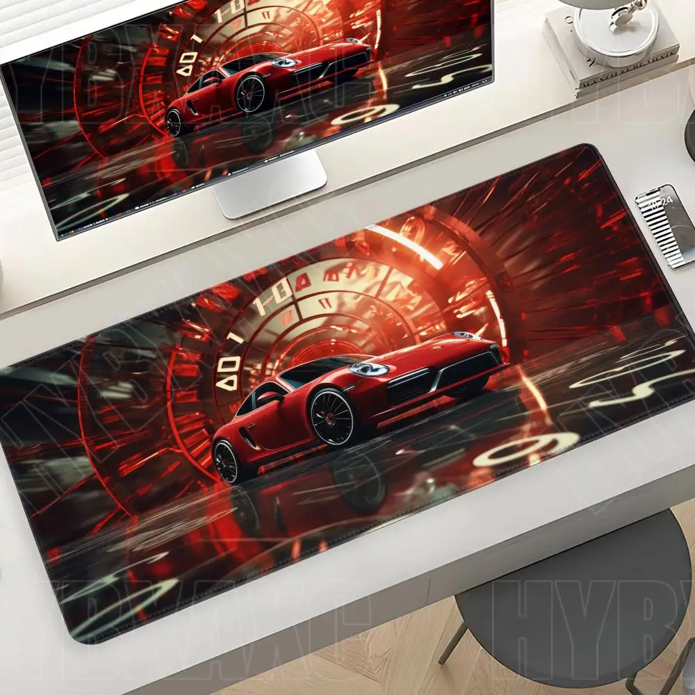 

Large Cool Sports Car Design Gaming Mouse Pad Anti-Slip Rubber Base Extended Desk Mat for Gamer Office Use Computer Accessories