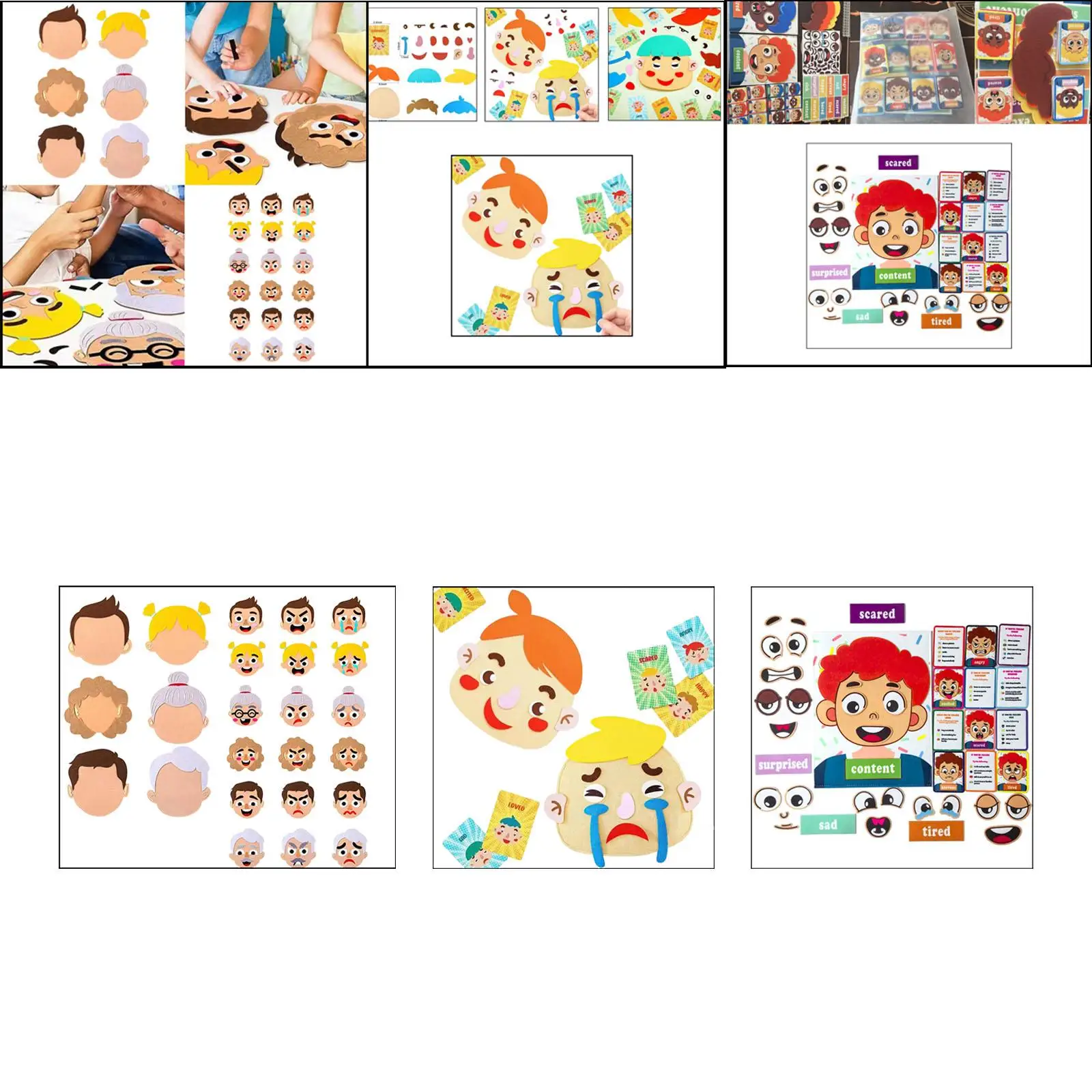 Emotion Exploration Toy: Creative Expression Stickers Set for Children