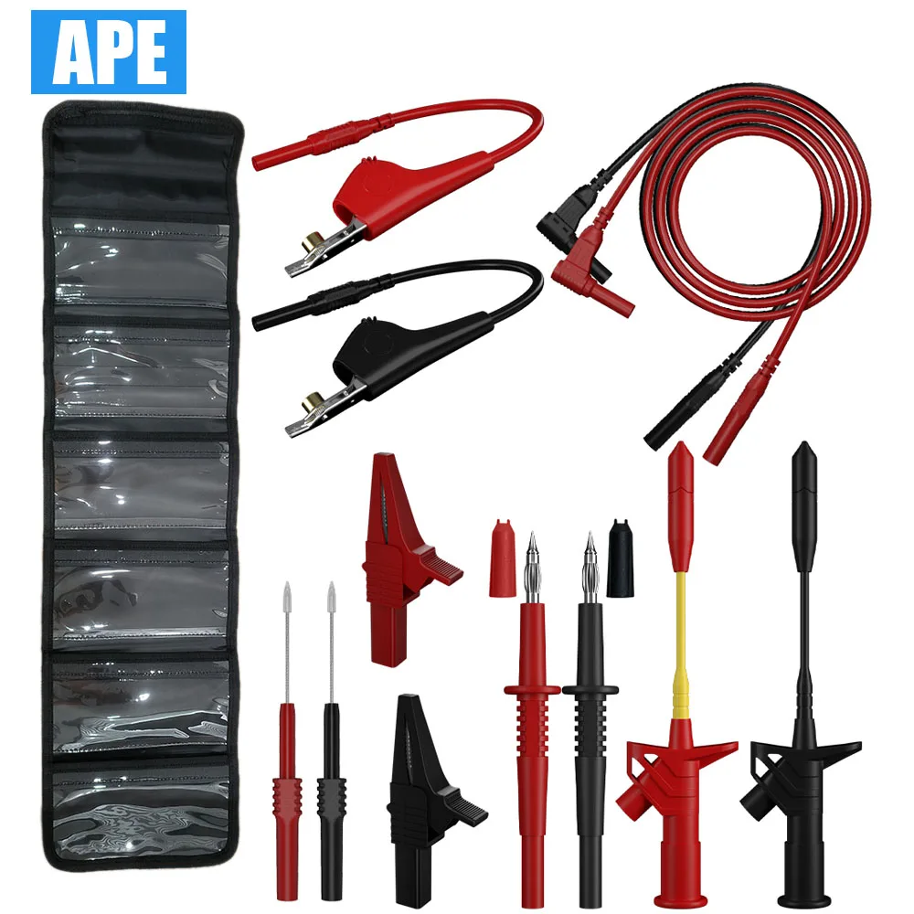 12-in-1 Multimeter Test Probe and Test Lead Kit for Electronic Specialties Automotive| Heavy Duty Puncture Probe Wire-Piercing T