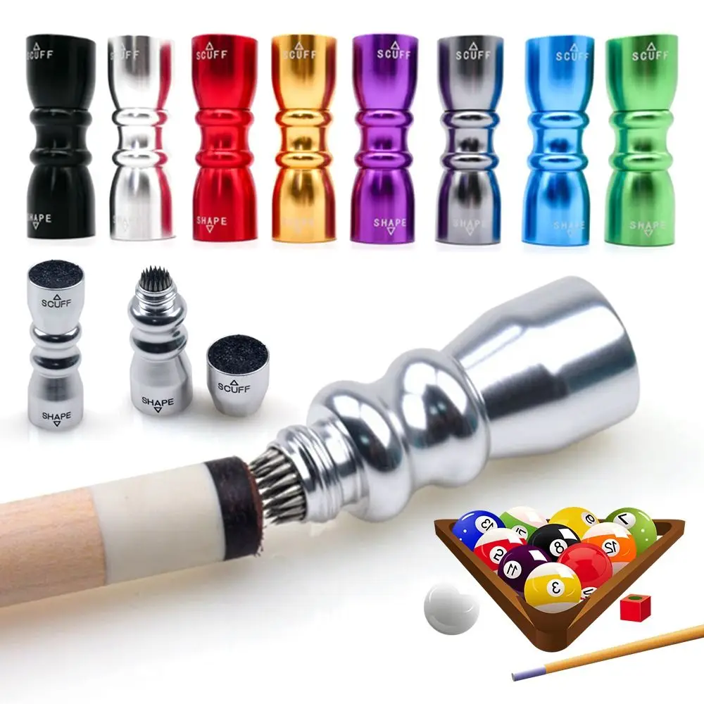 3 in 1 Cue Tip Shaper Billiard Accessories Multifunction Tool Tip Trim Tool Colorful Professional Shaper Aerator Tapper