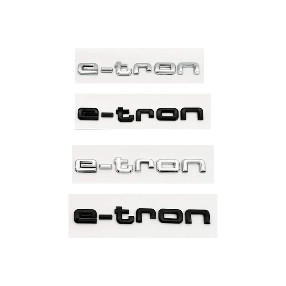 E tron badge car stickers for Audi pure electric rear mark new Audi e-tron logo sports modified rear displacement refit decals