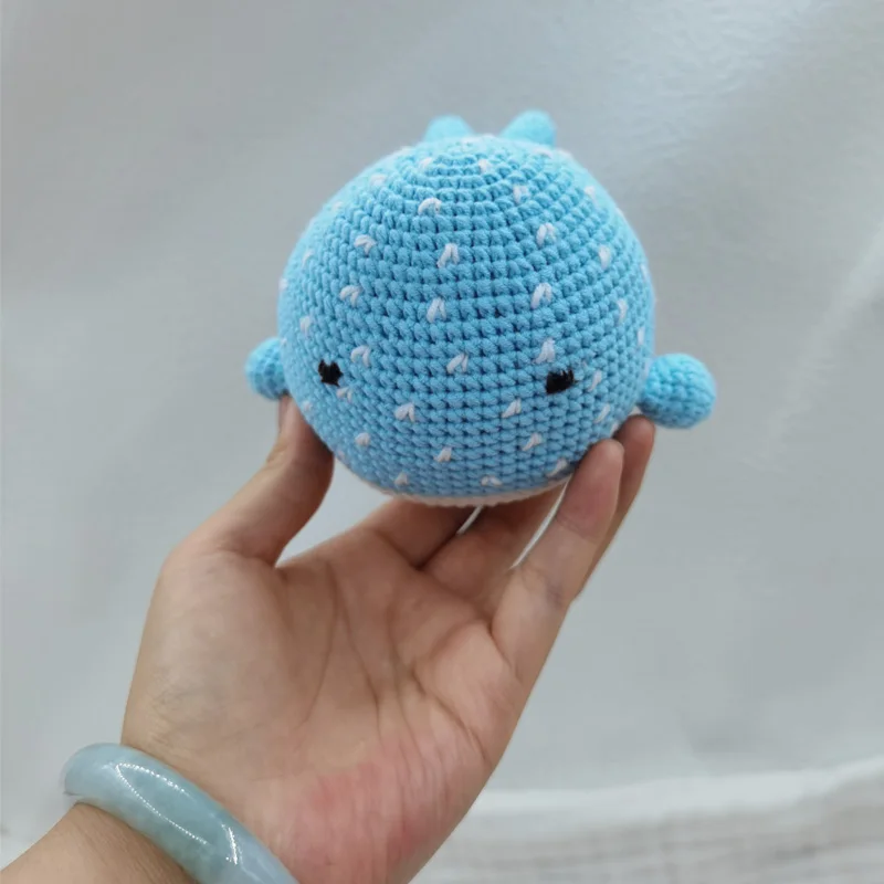 1PC Baby Nursing Cute Cartoon Crochet Whale Pendant Rattle For Baby Mobile Pram Crib Ring Accessories Newborn Grasping Toys Slee