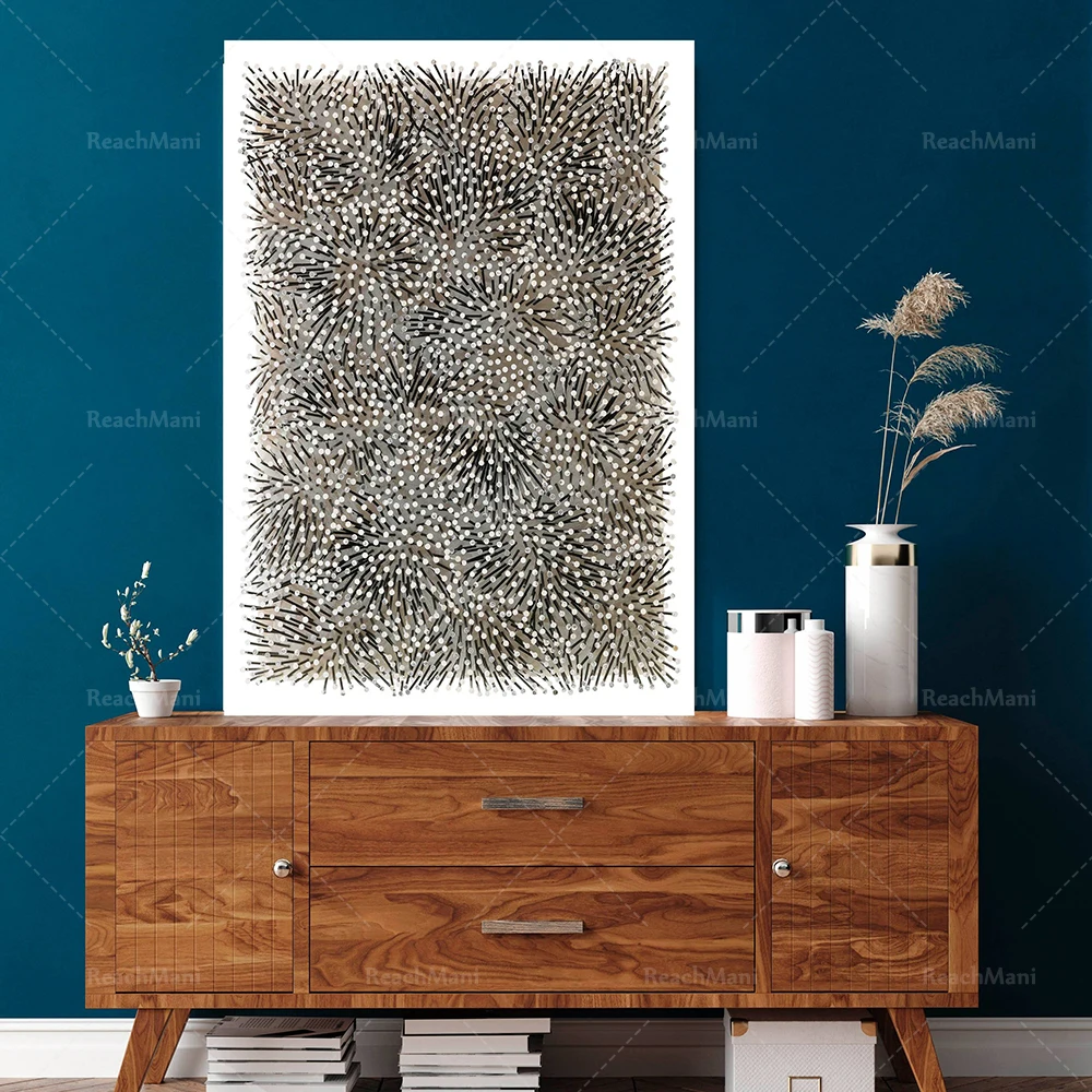 

Gunther Uecker - Feld, Giclee Print, Contemporary Art Abstract Poster Cloth Print Home Unique Gift Print Image