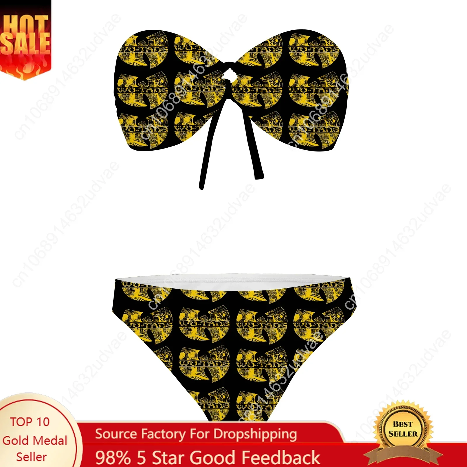 W-Wu Strapless Swimsuit T-Tang C-Clans Womens Bathing Suits Personalized Fashion Swimwear Pool Party Bikini Customize Beachwear