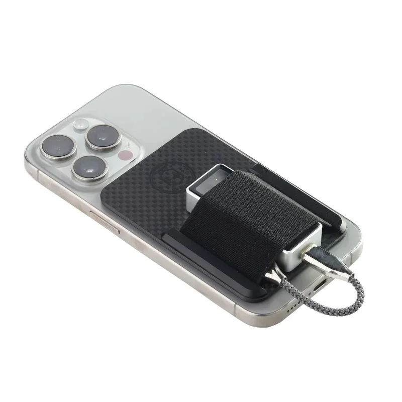 DAC Pocket Telefoon Audio Decoder Opbergtas Echte Koolstofvezel Voor magsafe Magnetische Absorber Kit